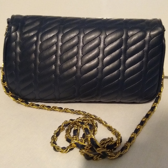 Navy BlueVinyl Purse - Picture 3 of 3
